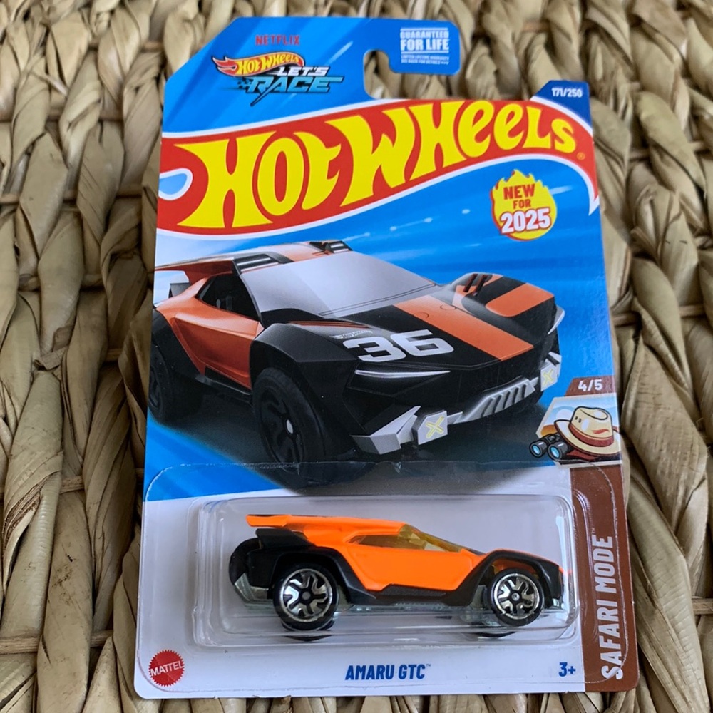 Amaru GTC Orange Electric Vehicle Hot Wheels Winged EV Race Car Hotwheels  2025🆕